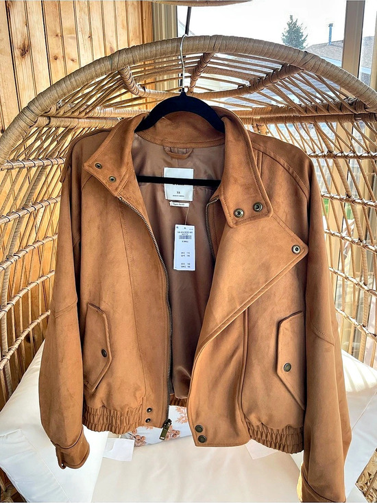 Abercrombie & Fitch Jackets & Blazers - Abercrombie & Fitch Suede Mockneck Jacket Size XS NWT